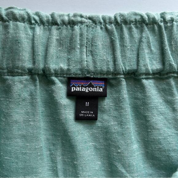 Patagonia Light Teal Green Elastic/Drawstring Waist Hemp/Cotton Skirt Sz Medium - Picture 6 of 7